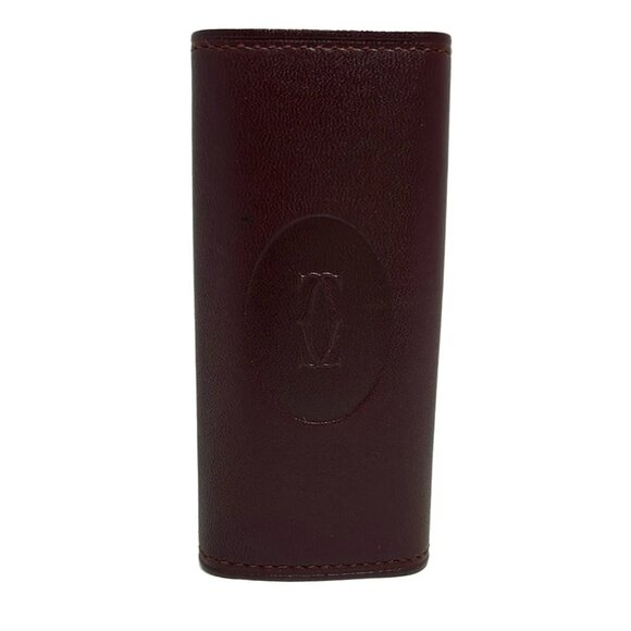 Cartier Must Line - Bordeaux Gold Leather Hardware Key Case 124-081225 - Picture 2 of 6